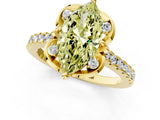 Yellow gold Fancy Yellow Marquise  Diamond Pave Band with Floral Prong Setting_28