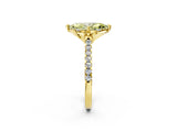 Yellow gold Fancy Yellow Marquise  Diamond Pave Band with Floral Prong Setting_29
