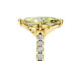 Yellow gold Fancy Yellow Marquise  Diamond Pave Band with Floral Prong Setting_32