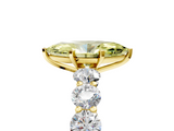 Yellow gold Fancy Yellow Marquise  Diamond Prong Setting with Side Stones on a Pave Band_5