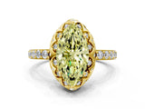 Yellow gold Fancy Yellow Marquise  Diamond Solitaire Ring with Shared Prong Pavé Band_28