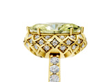 Yellow gold Fancy Yellow Marquise  Diamond Solitaire Ring with Shared Prong Pavé Band_33