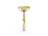 Yellow gold Fancy Yellow Marquise  Diamond Three-Stone Pave Band with Four-Prong Setting_2