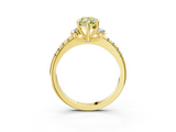 Yellow gold Fancy Yellow Marquise  Diamond Three-Stone Pave Band with Four-Prong Setting_3