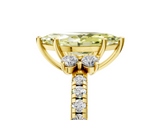 Yellow gold Fancy Yellow Marquise  Diamond Three-Stone Pave Band with Four-Prong Setting_5