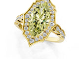 Yellow gold Fancy Yellow Marquise  Halo Diamond Engagement Ring with Milgrain Band and Four-Prong Setting_19