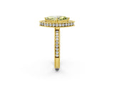 Yellow gold Fancy Yellow Marquise  Halo Diamond Engagement Ring with Milgrain Pave Band and Four-Prong Setting_14
