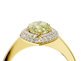 Yellow gold Fancy Yellow Marquise  Halo Diamond Engagement Ring with Solitaire Band and Four-Prong Setting_4