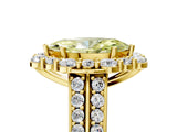 Yellow gold Fancy Yellow Marquise  Halo Diamond Engagement Ring with Split Shank and Prong Setting_33