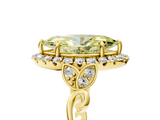 Yellow gold Fancy Yellow Marquise  Halo Diamond Engagement Ring with Vintage-Inspired Band and Four-Prong Setting_8