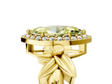 Yellow gold Fancy Yellow Marquise  Halo Diamond Floral Band with Four-Prong Setting_40