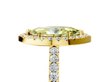 Yellow gold Fancy Yellow Marquise  Halo Diamond Pavé Solitaire Ring_66