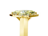 Yellow gold Fancy Yellow Marquise  Halo Diamond Ring with Cathedral Band and Four-Prong Setting_34