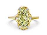 Yellow gold Fancy Yellow Marquise  Halo Diamond Ring with Round Cluster Setting, Solitaire Band, and Four-Prong Setting_30