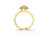 Yellow gold Fancy Yellow Marquise  Halo Diamond Solitaire with Pavé Band and Four-Prong Setting_19