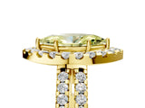 Yellow gold Fancy Yellow Marquise  Halo Diamond Split Shank Engagement Ring with Prong Setting_85