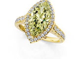 Yellow gold Fancy Yellow Marquise  Halo Pavé Diamond Engagement Ring with Four-Prong Setting_32