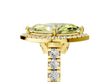 Yellow gold Fancy Yellow Marquise  Halo Pavé Diamond Engagement Ring with Four-Prong Setting_36