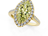 Yellow gold Fancy Yellow Marquise  Halo Pavé Diamond Engagement Ring with Four-Prong Setting_4