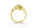 Yellow gold Fancy Yellow Marquise  Halo Round Diamond Milgrain Pave Engagement Ring_6