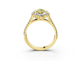 Yellow gold Fancy Yellow Marquise  Halo Split Shank Diamond Engagement Ring with Pave Band and Four-Prong Setting_3