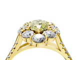 Yellow gold Fancy Yellow Marquise  Halo Split Shank Diamond Engagement Ring with Pave Band and Four-Prong Setting_4