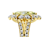 Yellow gold Fancy Yellow Marquise  Halo Split Shank Diamond Engagement Ring with Pave Band and Four-Prong Setting_5
