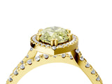 Yellow gold Fancy Yellow Marquise  Halo Split Shank Diamond Ring with Pavé Setting_30