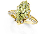 Yellow gold Fancy Yellow Marquise  Halo Split Shank Pave Diamond Ring with Petal Prong Setting_24