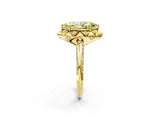 Yellow gold Fancy Yellow Marquise  Halo Split Shank Pave Diamond Ring with Petal Prong Setting_25