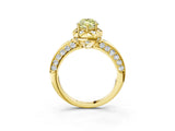 Yellow gold Fancy Yellow Marquise  Halo Split Shank Pave Diamond Ring with Petal Prong Setting_26