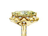 Yellow gold Fancy Yellow Marquise  Halo Split Shank Pave Diamond Ring with Petal Prong Setting_28