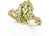 Yellow gold Fancy Yellow Marquise  Halo Twist Band Solitaire Ring with Six-Prong Setting_33