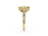 Yellow gold Fancy Yellow Marquise  Halo Twist Band Solitaire Ring with Six-Prong Setting_34