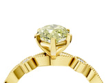 Yellow gold Fancy Yellow Marquise  Milgrain Bezel Diamond Engagement Ring with Solitaire Prong Setting_33