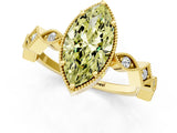 Yellow gold Fancy Yellow Marquise  Milgrain Marquise Diamond Twist Band Ring_64