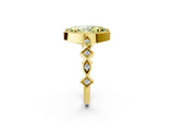 Yellow gold Fancy Yellow Marquise  Milgrain Marquise Diamond Twist Band Ring_65