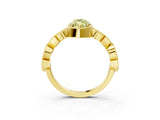 Yellow gold Fancy Yellow Marquise  Milgrain Marquise Diamond Twist Band Ring_66