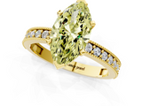 Yellow gold Fancy Yellow Marquise  Milgrain Pave Diamond Engagement Ring with Four-Prong Setting_1