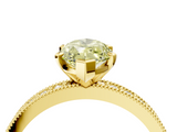 Yellow gold Fancy Yellow Marquise  Milgrain Pave Diamond Engagement Ring with Four-Prong Setting_4