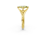 Yellow gold Fancy Yellow Marquise  Solitaire Beaded Band Six-Prong Setting_2
