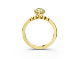 Yellow gold Fancy Yellow Marquise  Solitaire Beaded Band with Four-Prong Setting_3