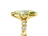 Yellow gold Fancy Yellow Marquise  Solitaire Bezel Accent Diamond Engagement Ring with Beaded Band and Four-Prong Setting_5