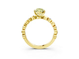 Yellow gold Fancy Yellow Marquise  Solitaire Bezel-Set Diamond Ring with Beaded Band and Four-Prong Setting_32