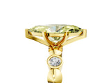 Yellow gold Fancy Yellow Marquise  Solitaire Bezel-Set Diamond Ring with Beaded Band and Four-Prong Setting_34