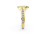 Yellow gold Fancy Yellow Marquise  Solitaire Bezel-Set Diamond Ring with Channel-Set Band_2