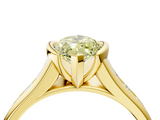 Yellow gold Fancy Yellow Marquise  Solitaire Bezel-Set Diamond Ring with Channel-Set Band_4