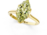 Yellow gold Fancy Yellow Marquise  Solitaire Cathedral Diamond Ring with Six-Prong Setting_1