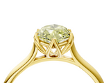 Yellow gold Fancy Yellow Marquise  Solitaire Cathedral Diamond Ring with Six-Prong Setting_4