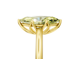 Yellow gold Fancy Yellow Marquise  Solitaire Cathedral Diamond Ring with Six-Prong Setting_5